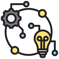 Technique Outline Color Icon