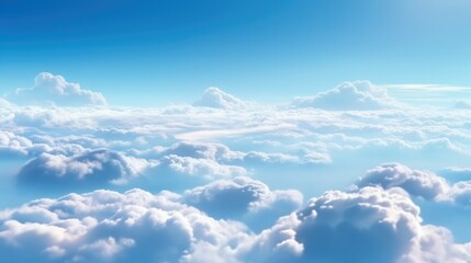 above the cloud with blue sky.