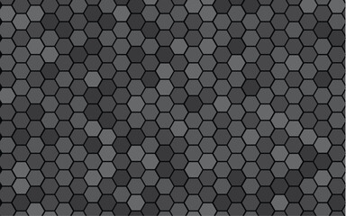 Abstract hexagon black background. Hexagon texture effect.