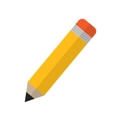 yellow pencil icon vector illustration
