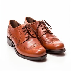 pair of brown shoes  generated by AI