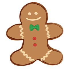 gingerbread man isolated on white