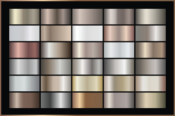 Metallic gradient illustration gradation for backgrounds, banner interface Vector template design