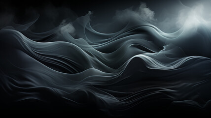 Fototapeta premium clouds of white smoke on a black background texture