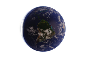 3D Illustration,Planet Earth globe. area South America - obrazy, fototapety, plakaty