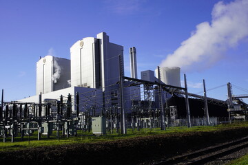 Coal-operated heating power plant in Hanover-Stöcken, in October 2023.