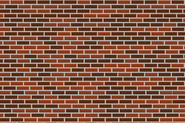 Red brick wall texture useful as a background. Vector illustration.