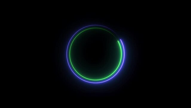 saber neon circle loop, circle loading bar loop animation