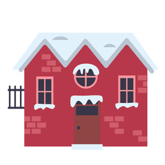 Snowy House Vector Set