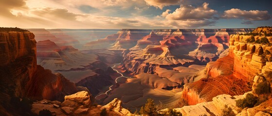 Panoramic view of the Grand Canyon National Park, Arizona, USA