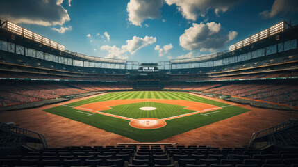 Modern baseball stadium. - Powered by Adobe