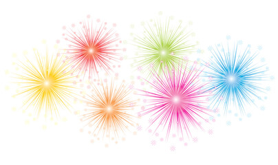 Fireworks vector for new year. colorful fireworks illustration. simple & modern for new year celebration vector elements