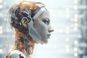 Image of artificial intelligence in action. Concept