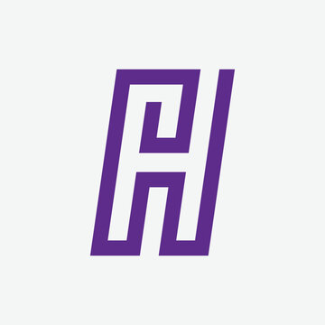 recommend clip art: FH F H monogram letter outline initial based logo design