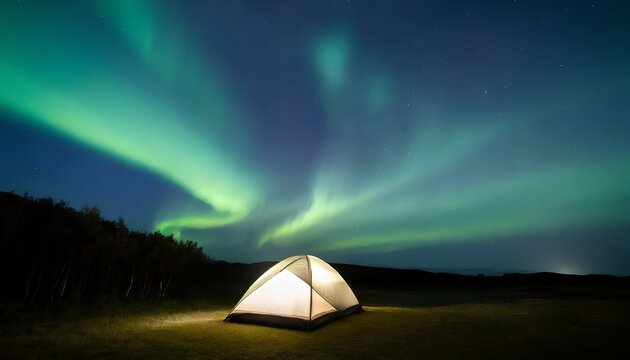 Camping under Nothern Lights