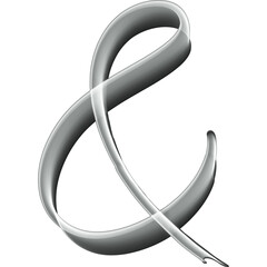 Simple Metallic Ampersand Symbol Icon