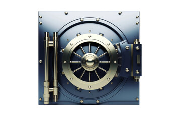 "Fortified Bank Vault Door on Transparent Background