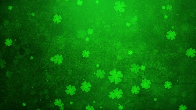 Saint Patrick's Day Celebration - Green Clover and Shamrock in Motion