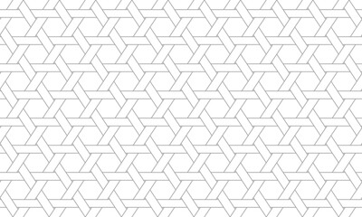 Abstract geometric hexagon weave seamless pattern. Vector Repeating Texture. - obrazy, fototapety, plakaty