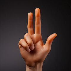Ultrarealistic Peace Sign Hand