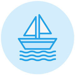 Fototapeta na wymiar Boat Vector Icon Design Illustration