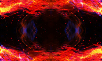 幻想的な炎の背景　fantastic flame background