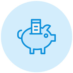 Piggy Bank Vector Icon Design Illustration