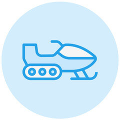 Snowmobile Vector Icon Design Illustration