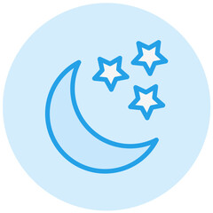 Moon Vector Icon Design Illustration
