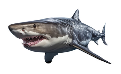 shark isolated on white - transparent background PNG