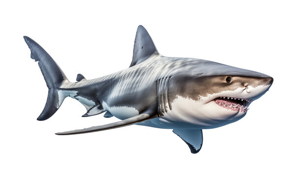 shark isolated on white - transparent background PNG