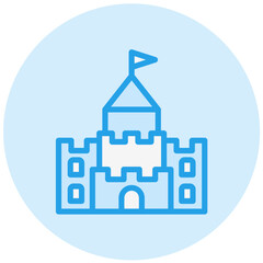 Obraz premium Sand castle Vector Icon Design Illustration