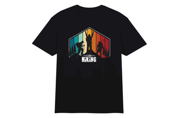 Typography, Summer, Vintage, Mountain, Hiking, Nursing T-shirt Design Vector