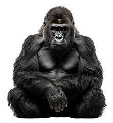 Gorilla isolated on white - transparent background PNG