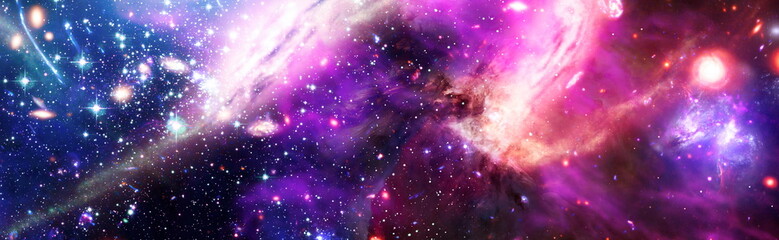 Magic color galaxy. Infinite universe and starry night. Bright Star Nebula. Distant galaxy. Abstract image. Elements of this image furnished by NASA.