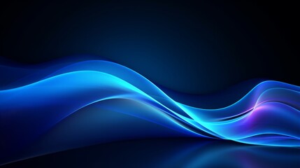Abstract blue wavy line graphic design for web and PPT backgrounds - obrazy, fototapety, plakaty