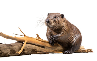 Beaver Portrait on Transparent background - obrazy, fototapety, plakaty