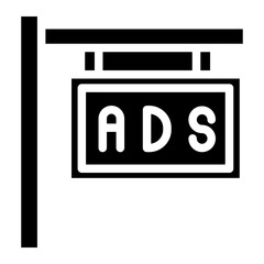 ads in board glyph icon