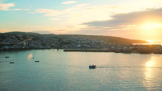St. Ives in Cornwall at sunset