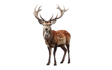 Stunning Deer Portrait on Transparent background