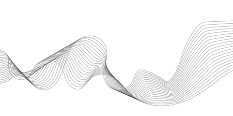 Abstract wavy curve lines technology background.  - obrazy, fototapety, plakaty
