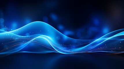 Abstract blue wavy line graphic design for web and PPT backgrounds - obrazy, fototapety, plakaty