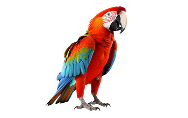 Vibrant Macaw on Transparent background