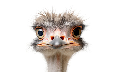 Realistic Ostrich on Transparent background