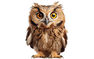 Elegant Owl on Transparent background