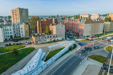 Dolne Miasto district in Gdańsk. Beautiful streets, old buildings, the Motława River. Morning. © Kamil