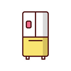 Refrigerator icon isolate white background vector stock illustration