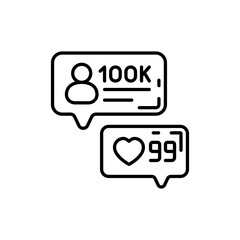 Followers icon in vector. Illustration