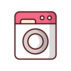 Dryer machine icon isolate white background vector stock illustration