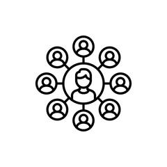 Social Reach icon in vector. Illustration